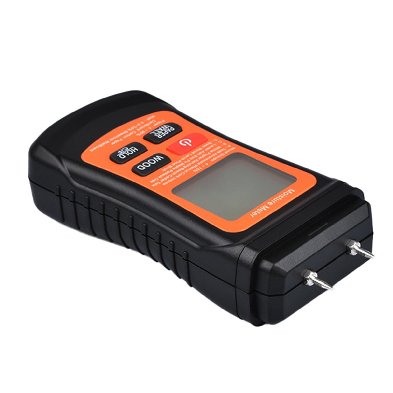 2Pin Wood Moisture Meter Damp Tester 4 Modes for Walls Firewood Furniture