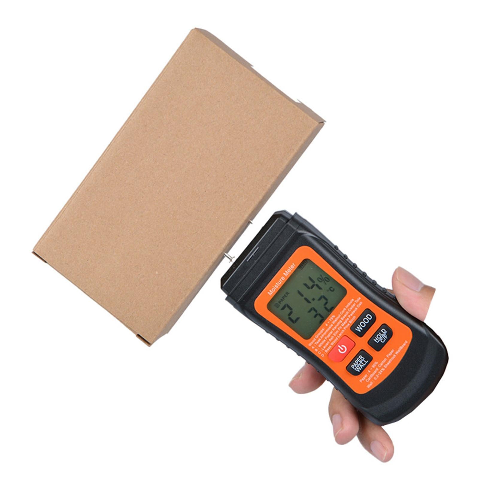 2Pin Wood Moisture Meter Damp Tester 4 Modes for Walls Firewood Furniture