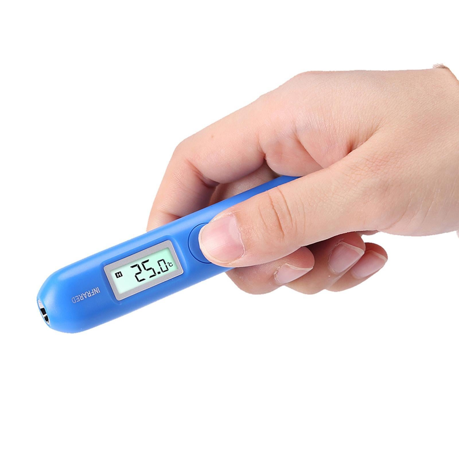 Digital LCD Infrared Thermometer No Touch Temperature Sensor Pen Blue
