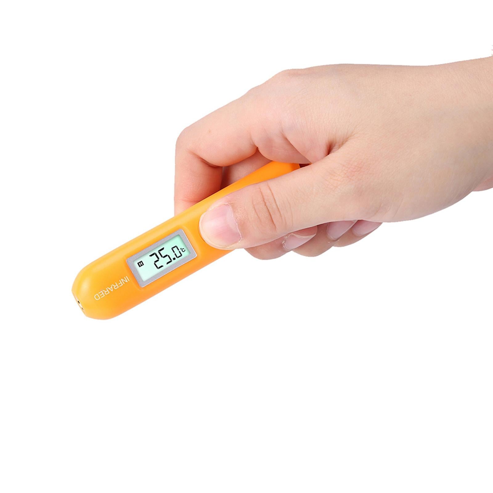 Digital LCD Infrared Thermometer No Touch Temperature Sensor Pen Orange