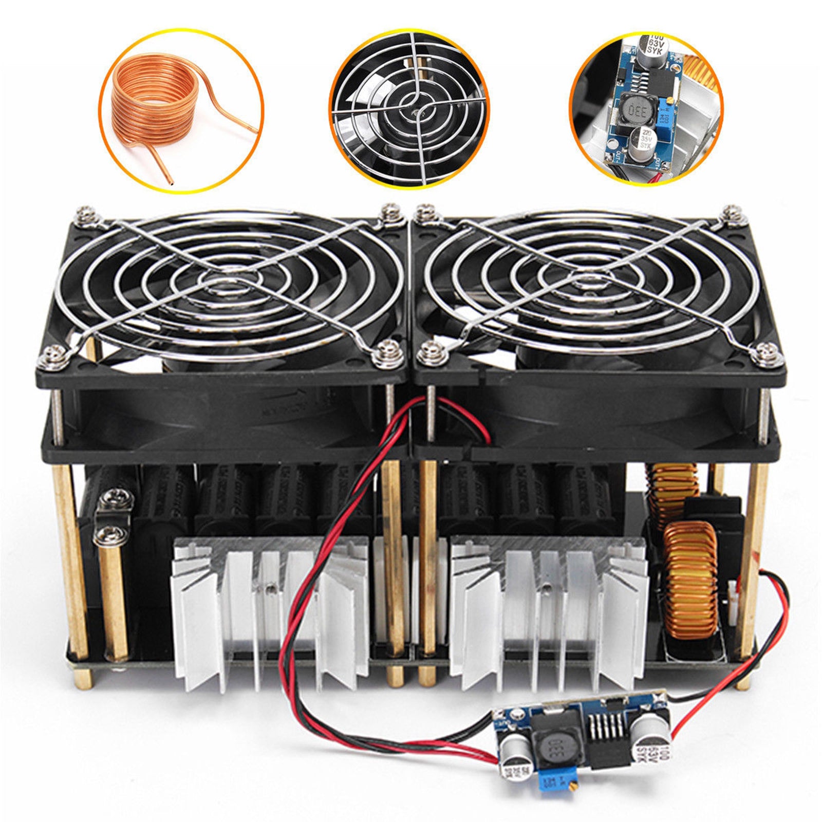 1800W ZVS Induction Heating Board Module Flyback Driver Heater with coil 50A