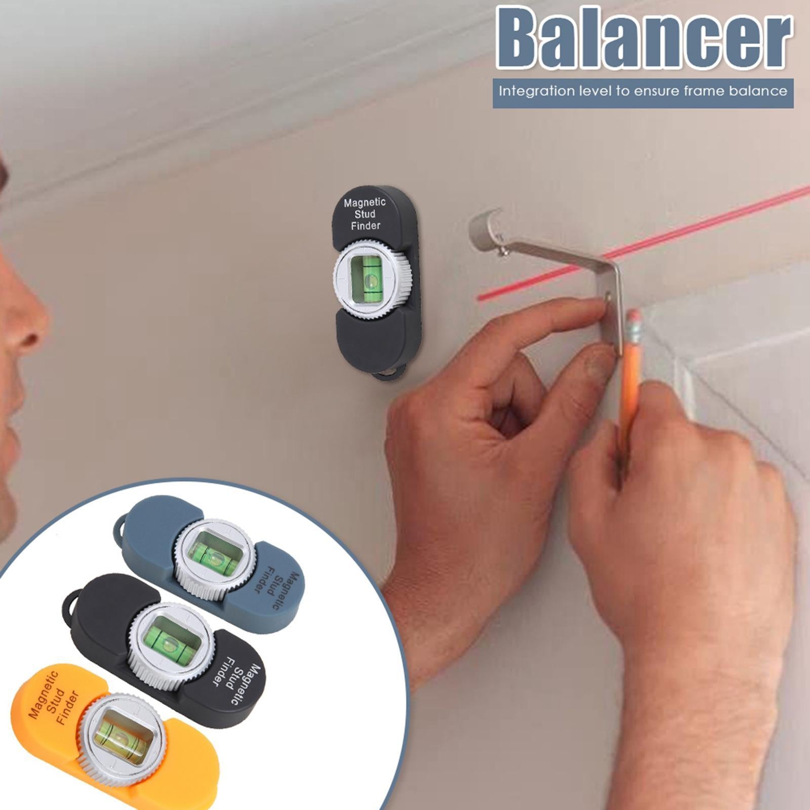 Magnetic Stud Finder Pocket Sized, Powerful Drywall Screw and Nail Locator Gray_A