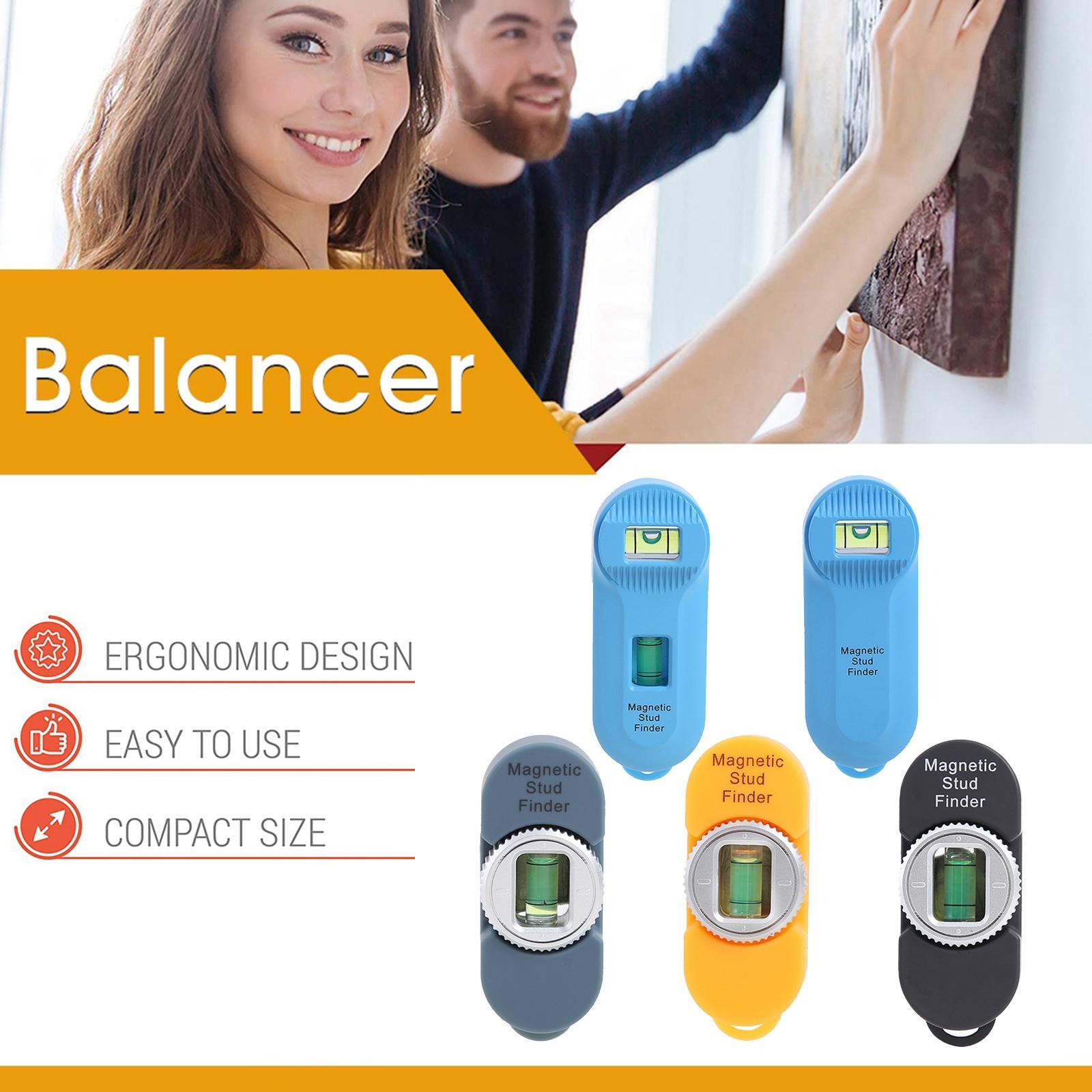 Magnetic Stud Finder Pocket Sized, Powerful Drywall Screw and Nail Locator Gray_A