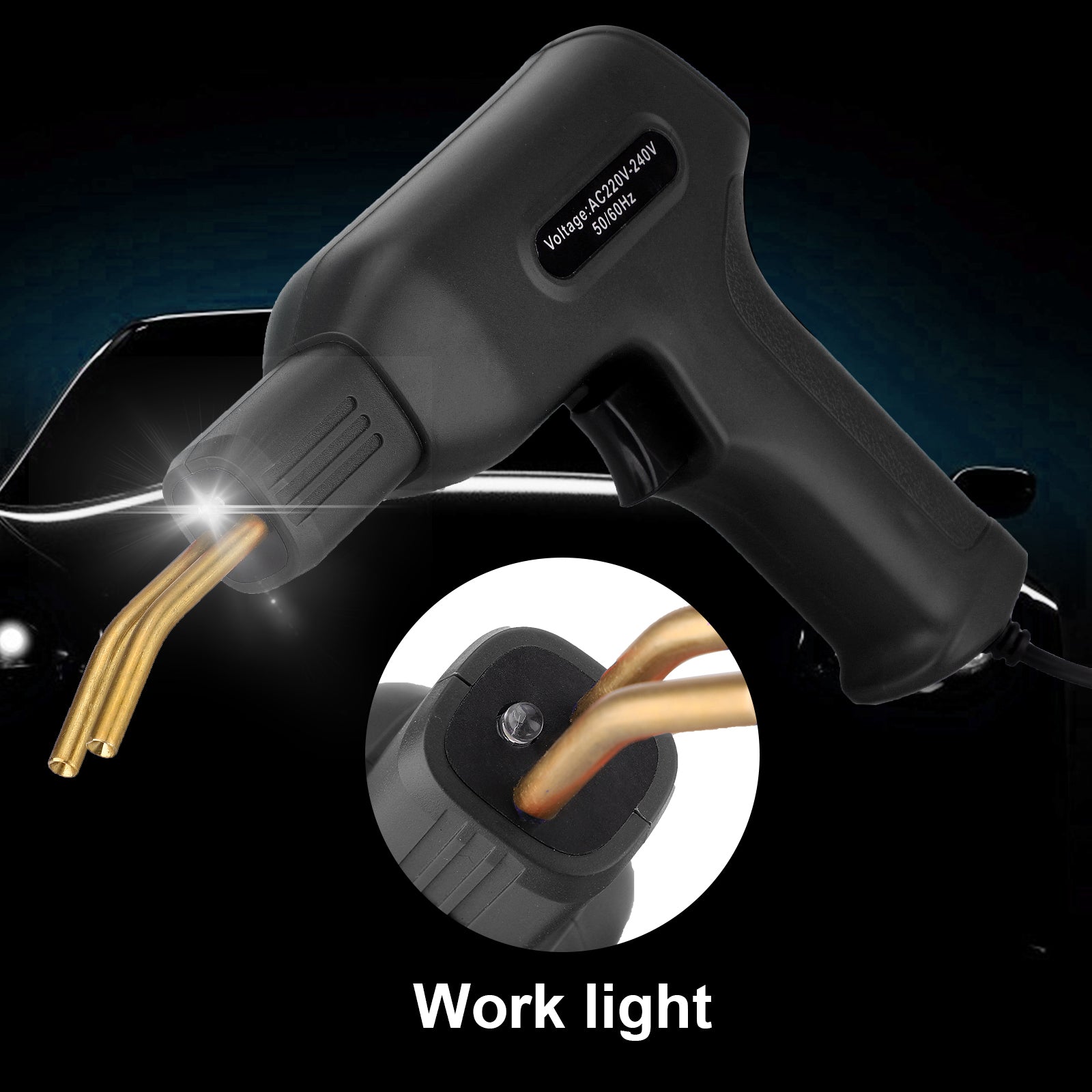 Handy Hot Stapler Welder Welder Gun Wave Flat Staple Kit Garage Tool 110V Black