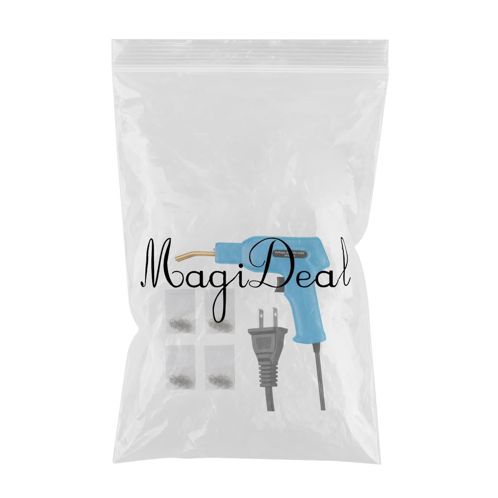 Handy Hot Stapler Welder Welder Gun Wave Flat Staple Kit Garage Tool 110V Blue