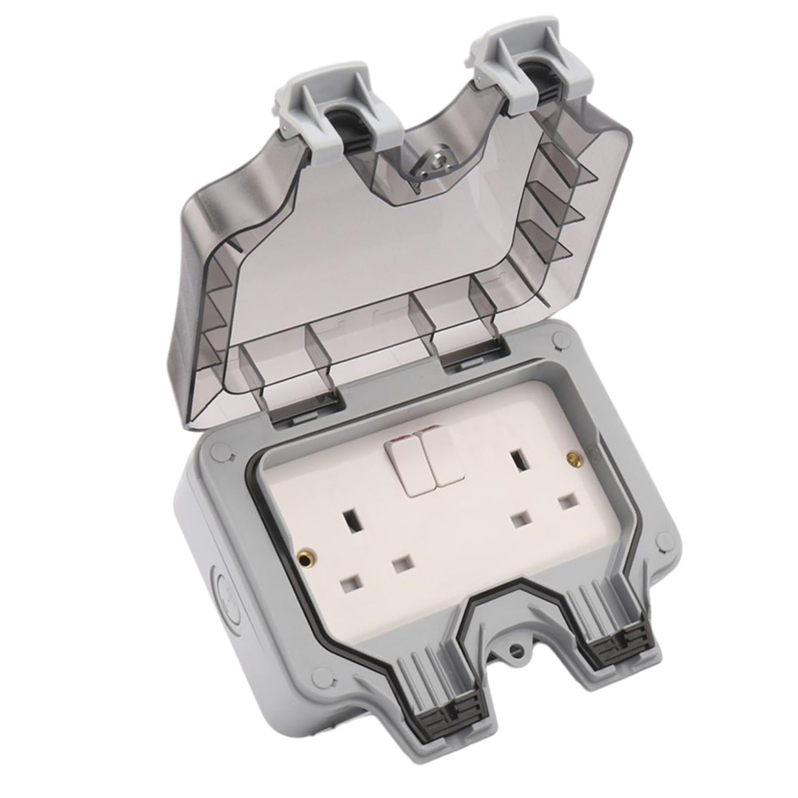 Outdoor Wall Socket Outlet Receptacle Outlet Switch Socket Park for Garage 2 Switch