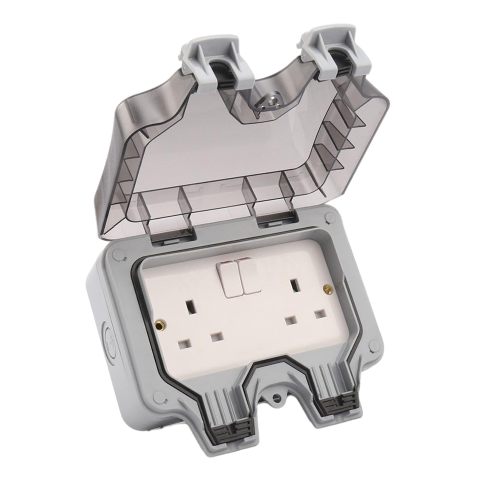 Outdoor Wall Socket Outlet Receptacle Outlet Switch Socket Park for Garage 2 Switch