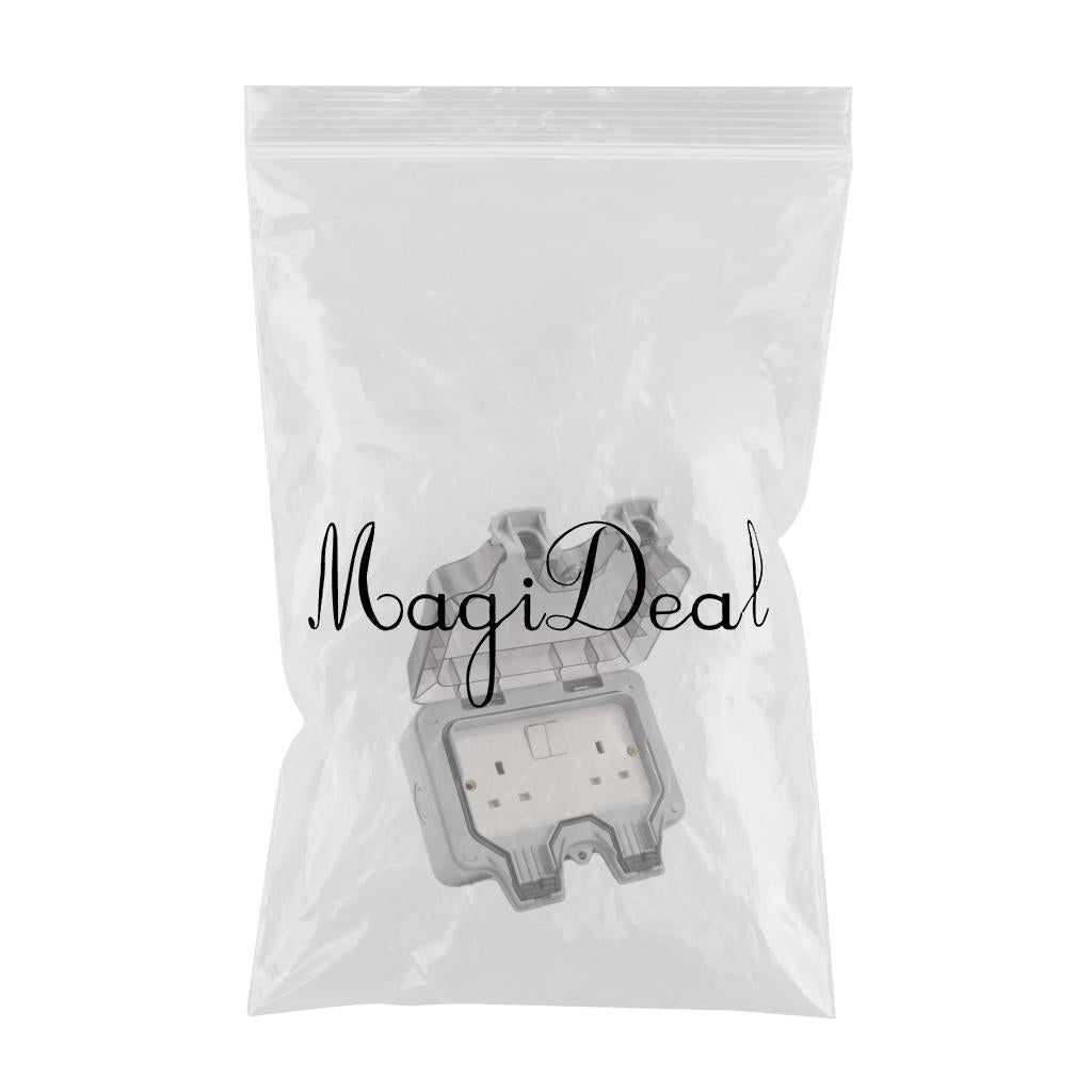 Outdoor Wall Socket Outlet Receptacle Outlet Switch Socket Park for Garage 2 Switch