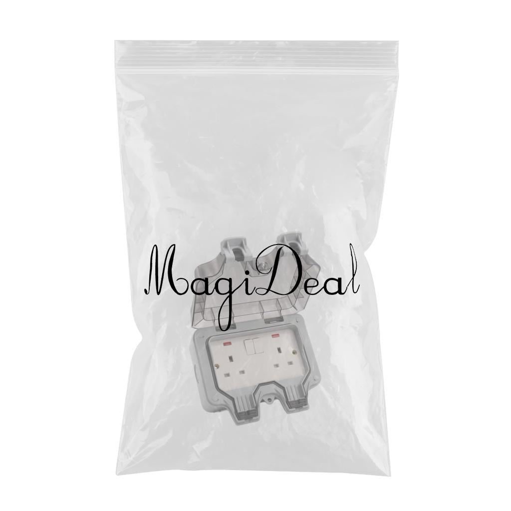 Outdoor Wall Socket Outlet Receptacle Outlet Switch Socket Park for Garage 2 Switch with Light