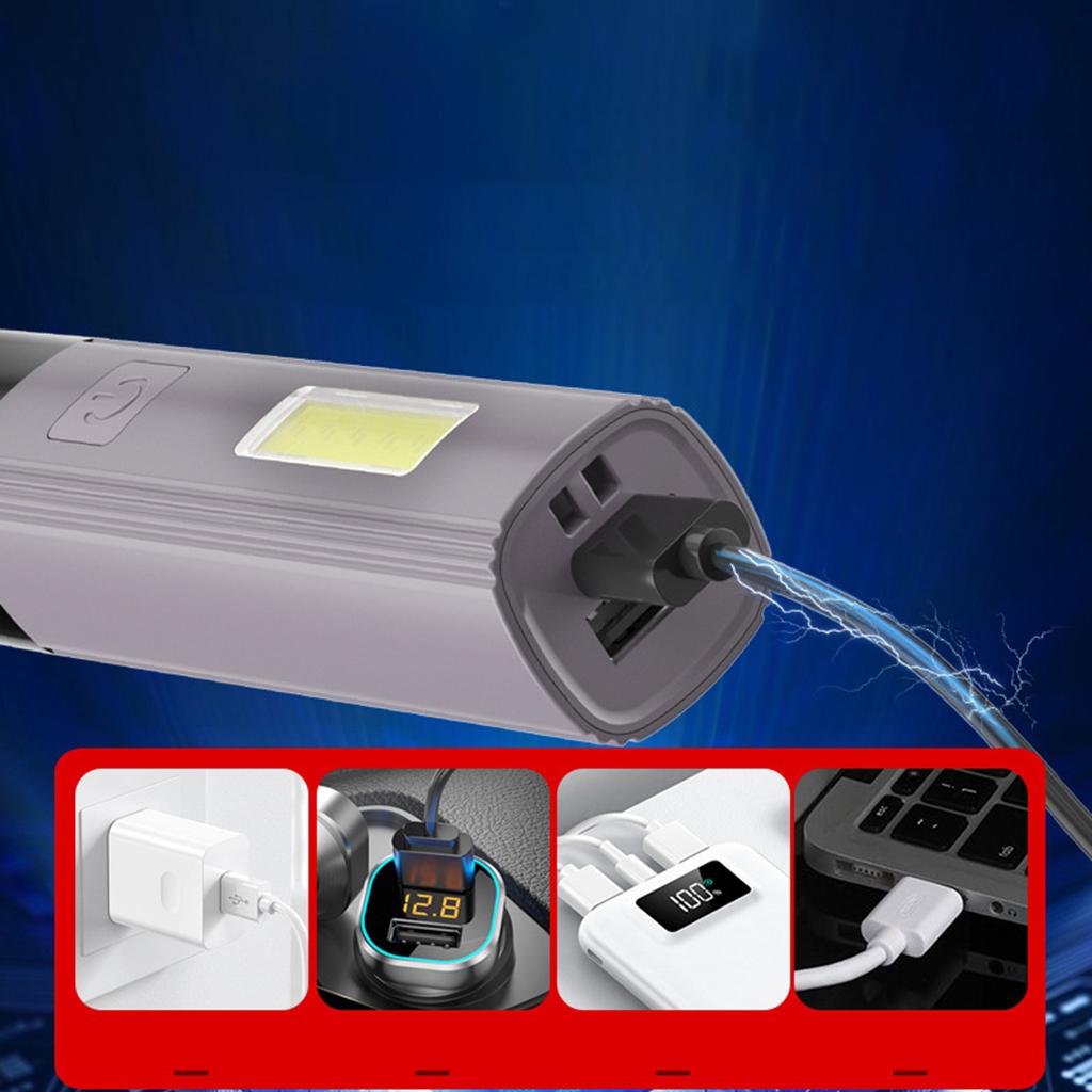 Portable Torch Lamp Wear-resisting Flashlight Emergency Outdoor Light Gray