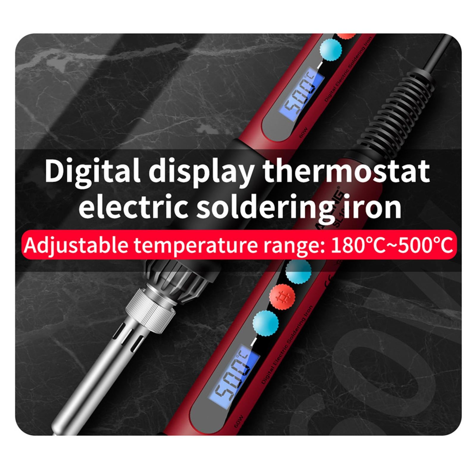 60W Temperature Adjustable Electric Soldering Iron Weld Tin Welding Pen SL103 US 16Set