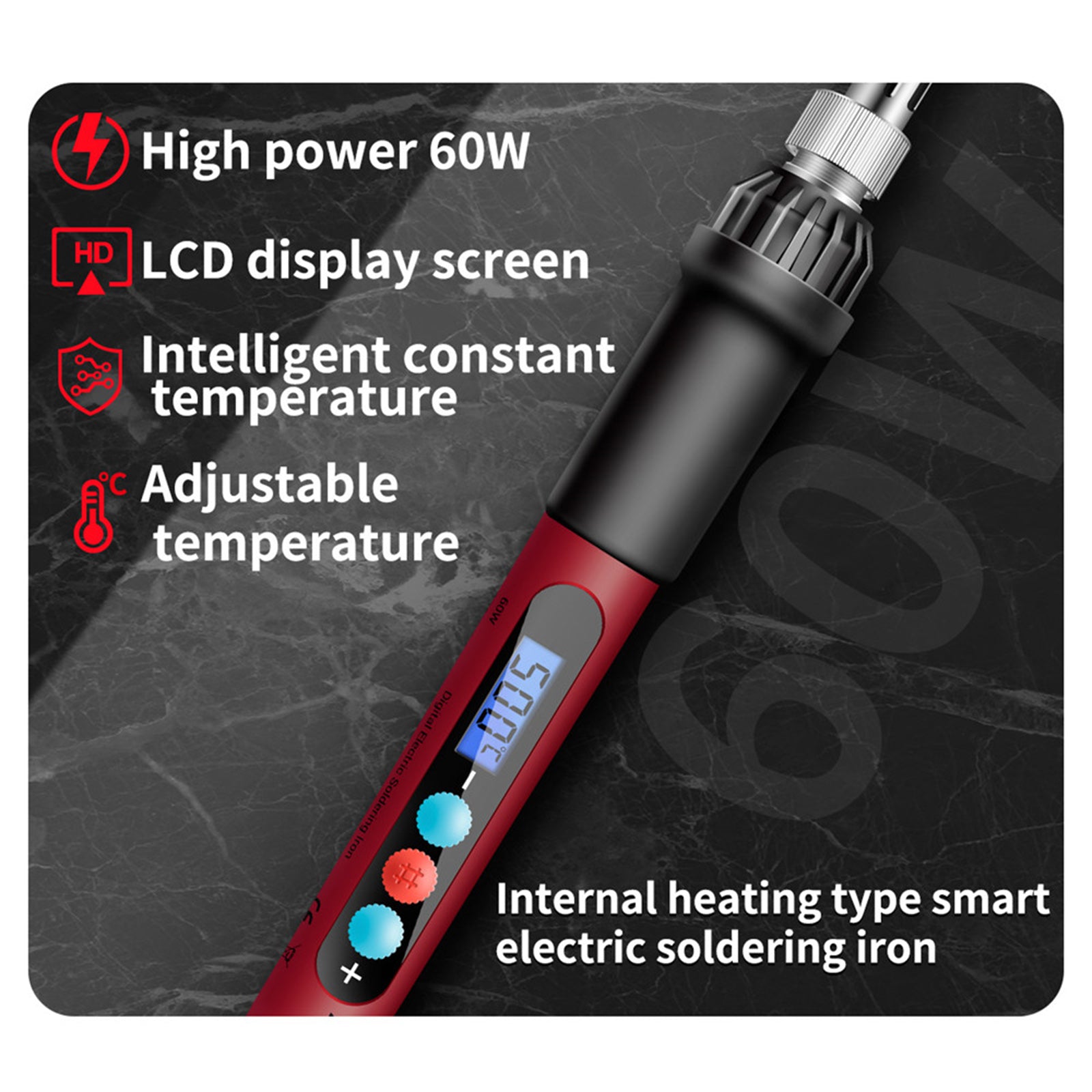 60W Temperature Adjustable Electric Soldering Iron Weld Tin Welding Pen SL103 US 18Set