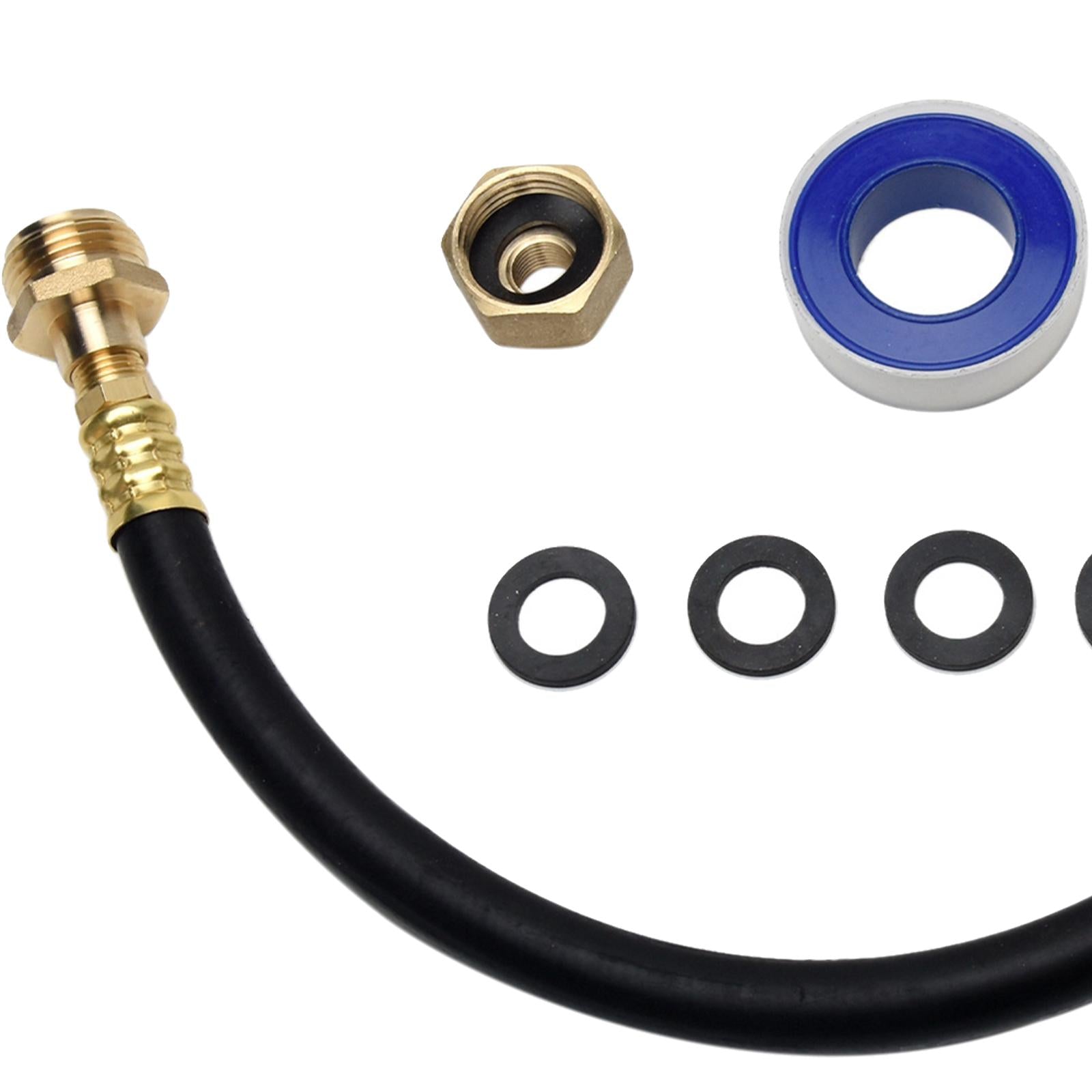 Blowout Adapter with Shut Off Valve 1 Roll of Tape for RV Motorhome Garden