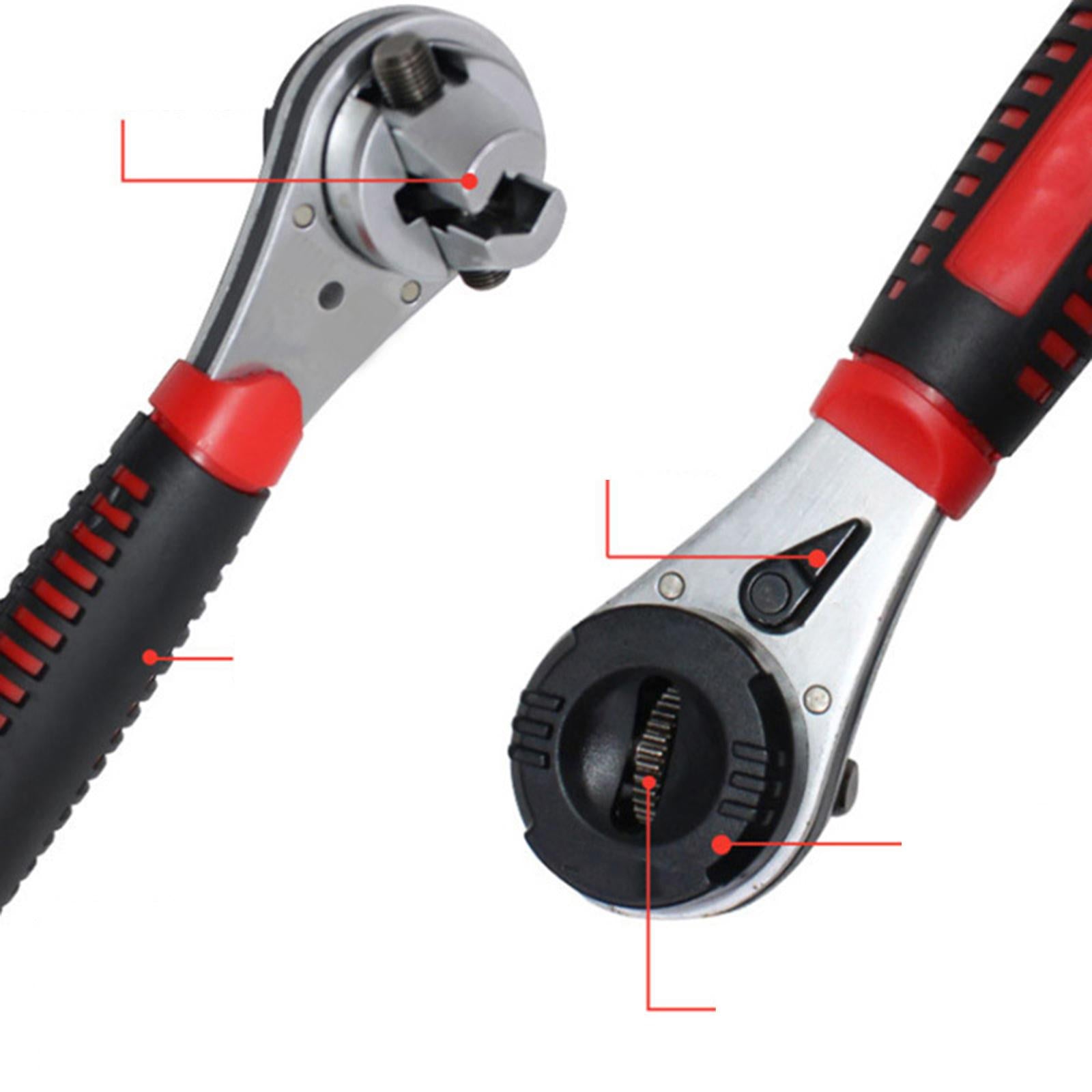 6-22mm Torque Ratchet Wrench Spanner Tool Adjustable Spanner Hand Tool