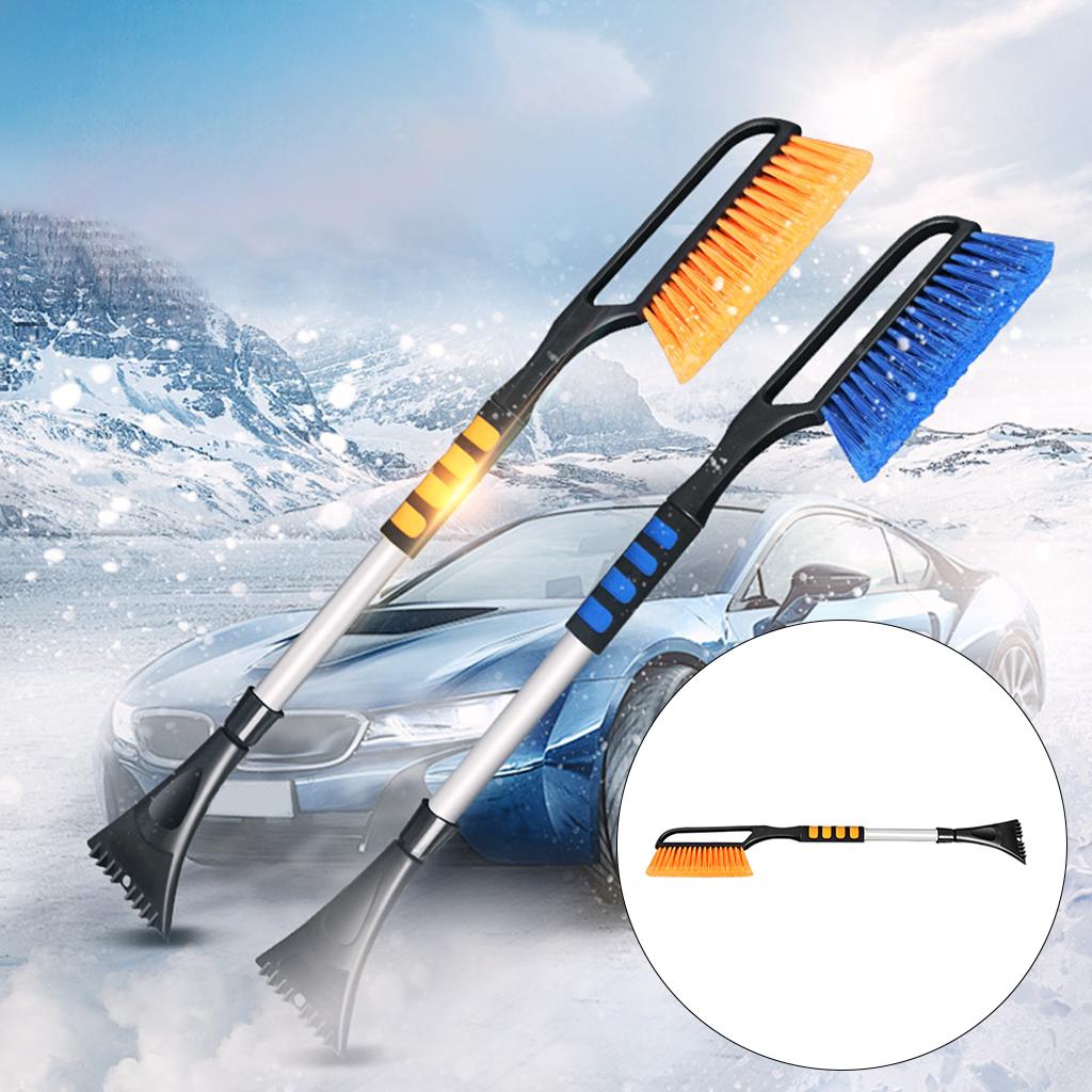 Auto Snow Removal Brush Frost Ice Scraper for Home Car Truck SUV Windshield Orange