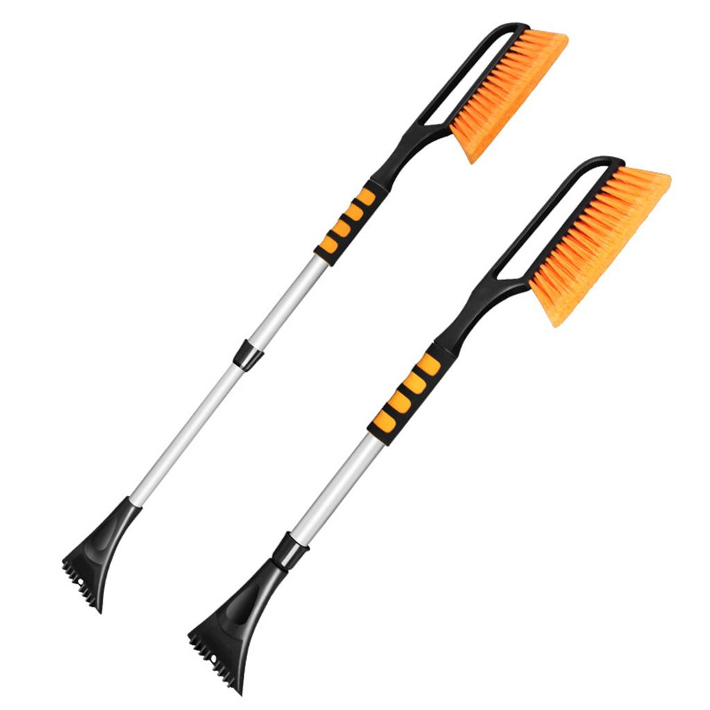 Auto Snow Removal Brush Frost Ice Scraper for Home Car Truck SUV Windshield Orange