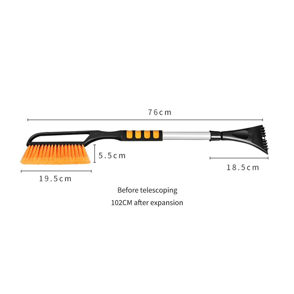 Auto Snow Removal Brush Frost Ice Scraper for Home Car Truck SUV Windshield Orange