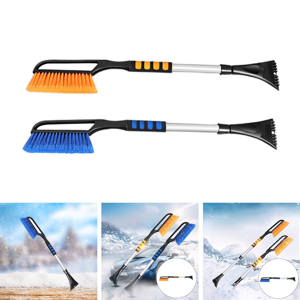 Auto Snow Removal Brush Frost Ice Scraper for Home Car Truck SUV Windshield Orange