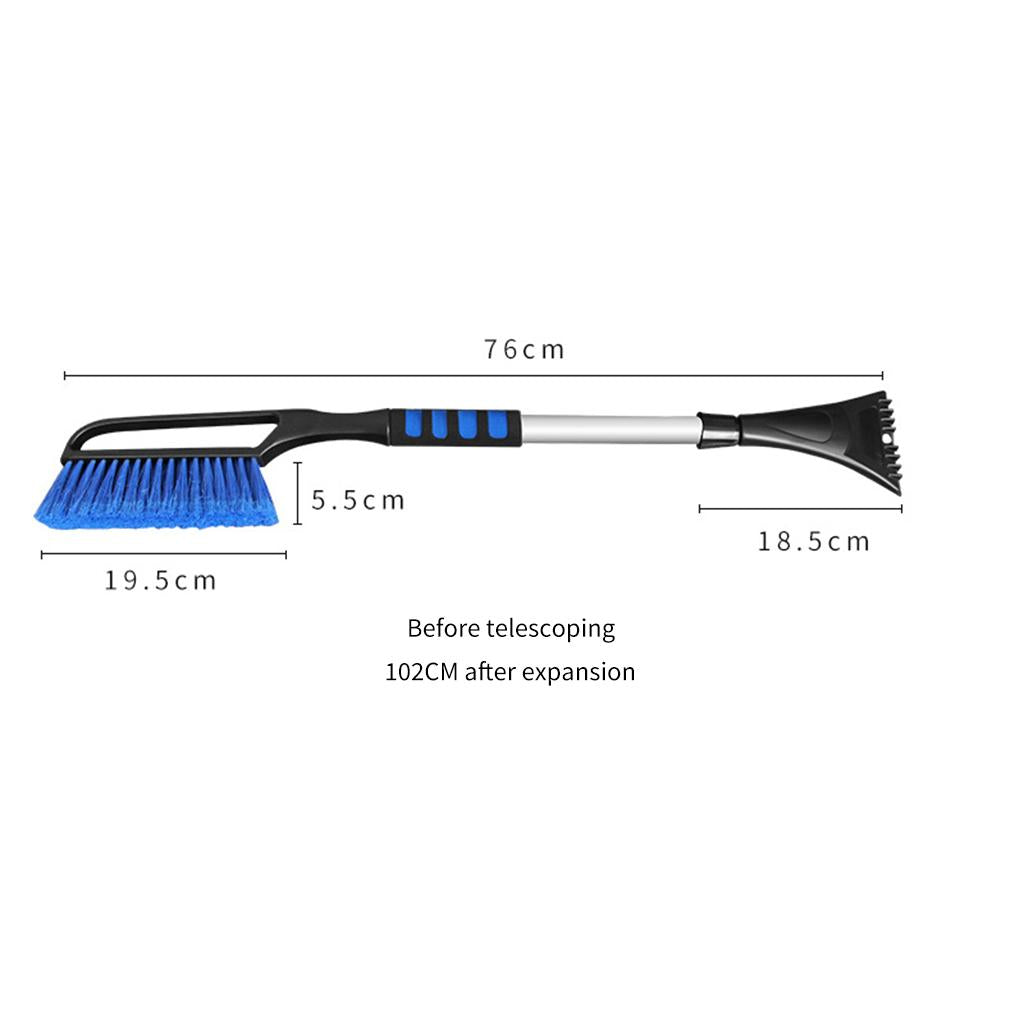 Auto Snow Removal Brush Frost Ice Scraper for Home Car Truck SUV Windshield Blue