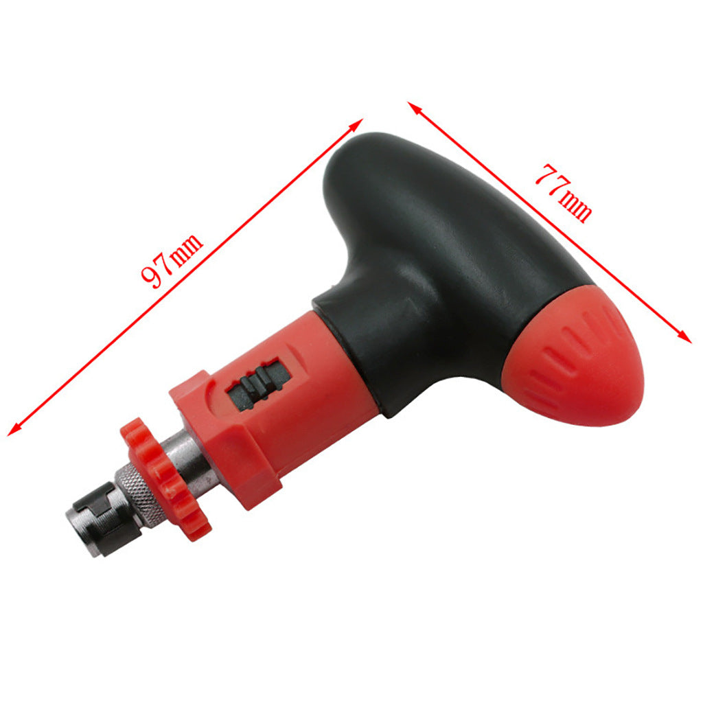 T Style Screwdriver Set with Batch Heads Manual Ratchet Screwdriver