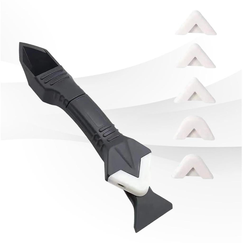 3 In 1 Glue Shovel Angle Scraper Caulking Tool Multifunctional Rubber Shovel Plastic Head