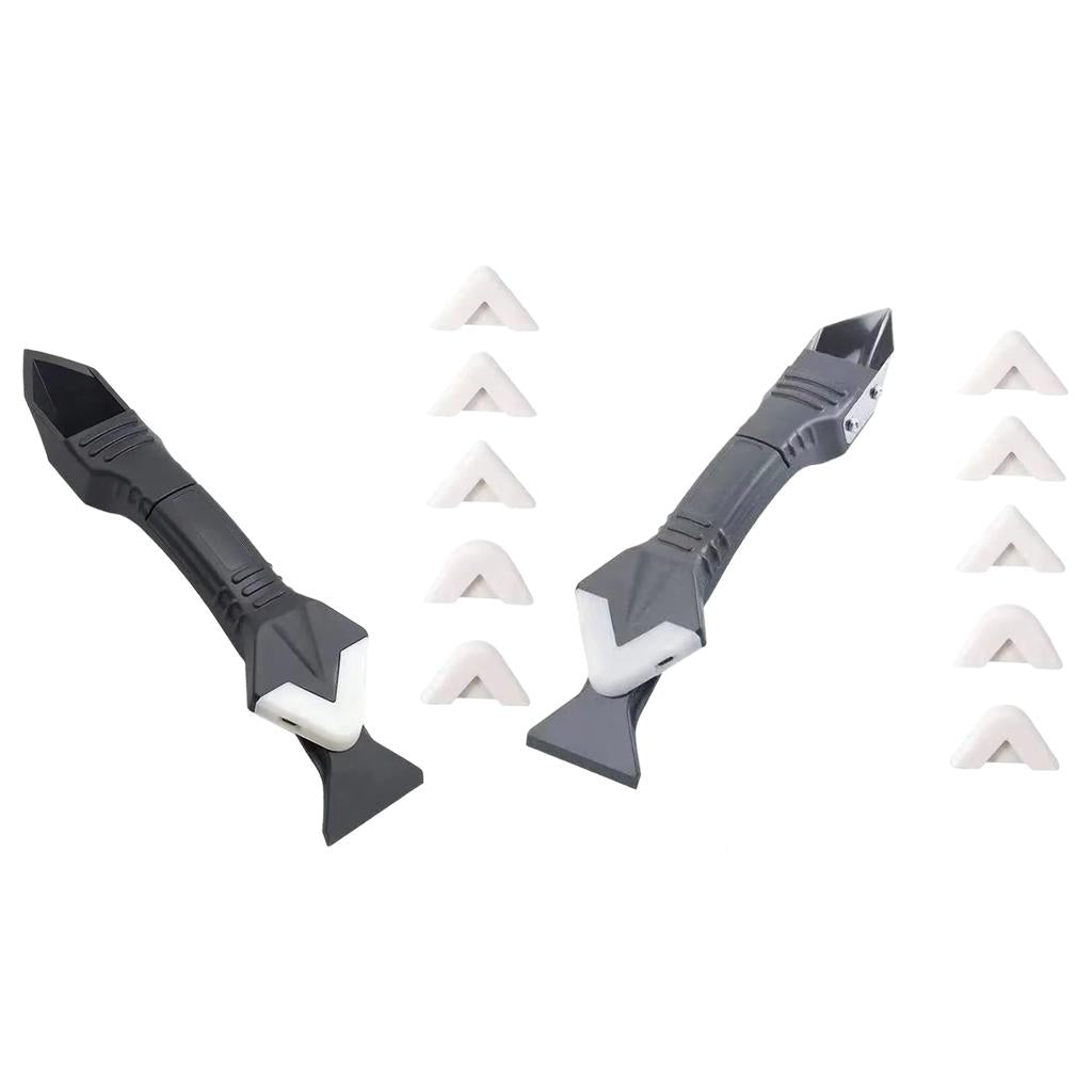 3 In 1 Glue Shovel Angle Scraper Caulking Tool Multifunctional Rubber Shovel Plastic Head