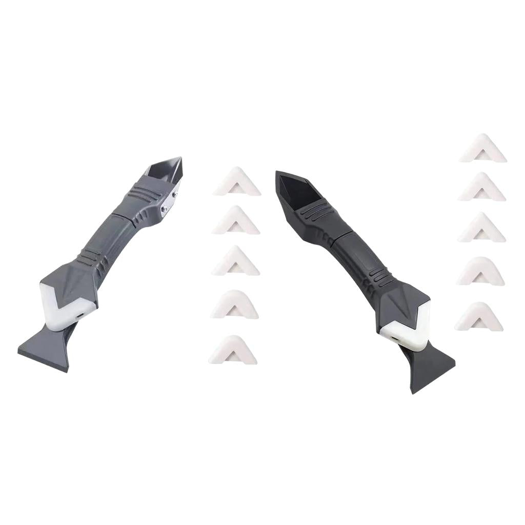 3 In 1 Glue Shovel Angle Scraper Caulking Tool Multifunctional Rubber Shovel Plastic Head