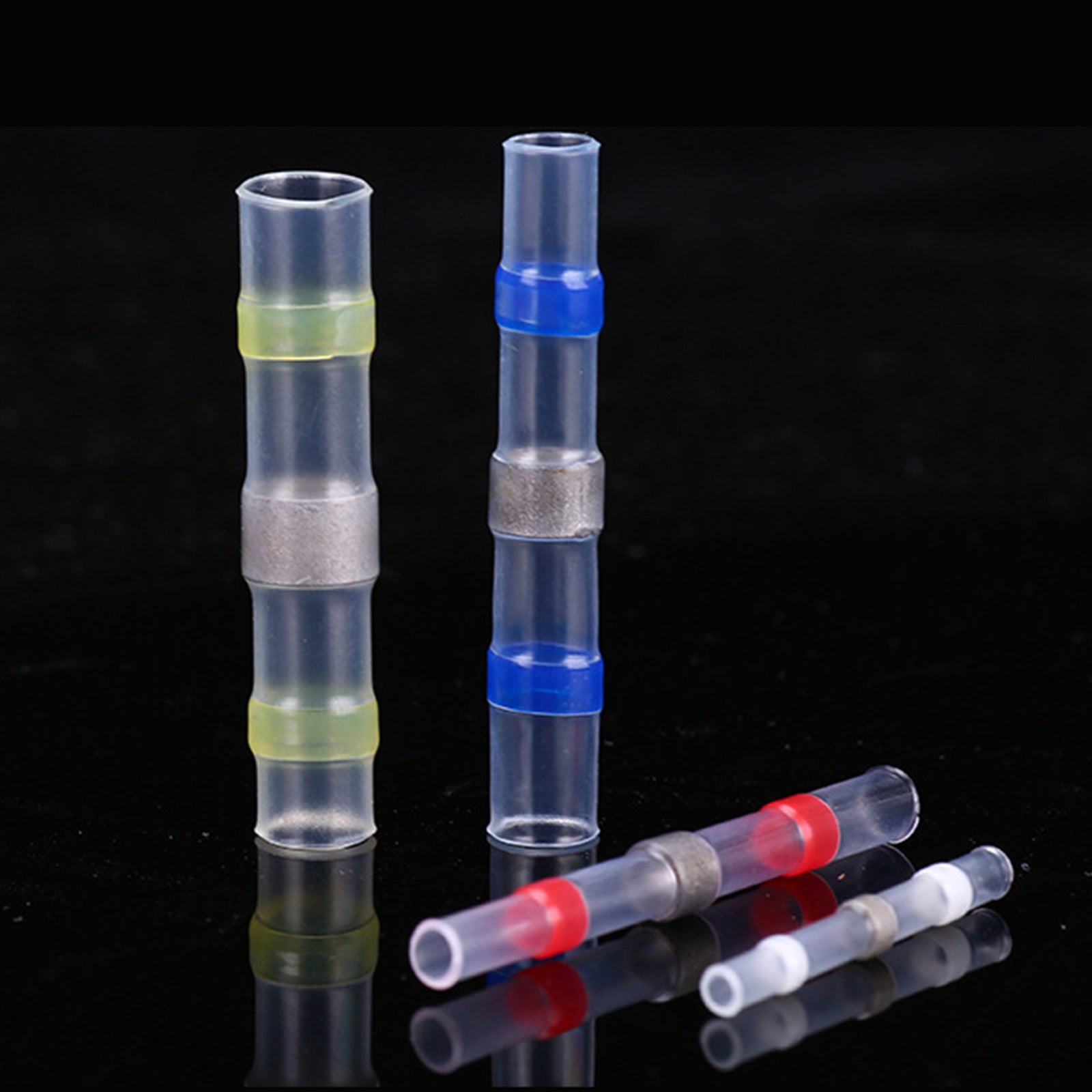Heat Shrinkable Solder Rings Wire Terminal Water Proof Connector Butt Crimp 250pcs
