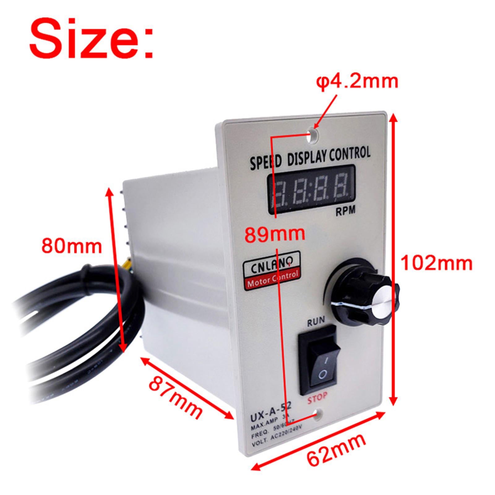 AC 220V UX-52A Display Motor Speed Pinpoint Controller for Router Greenhouse