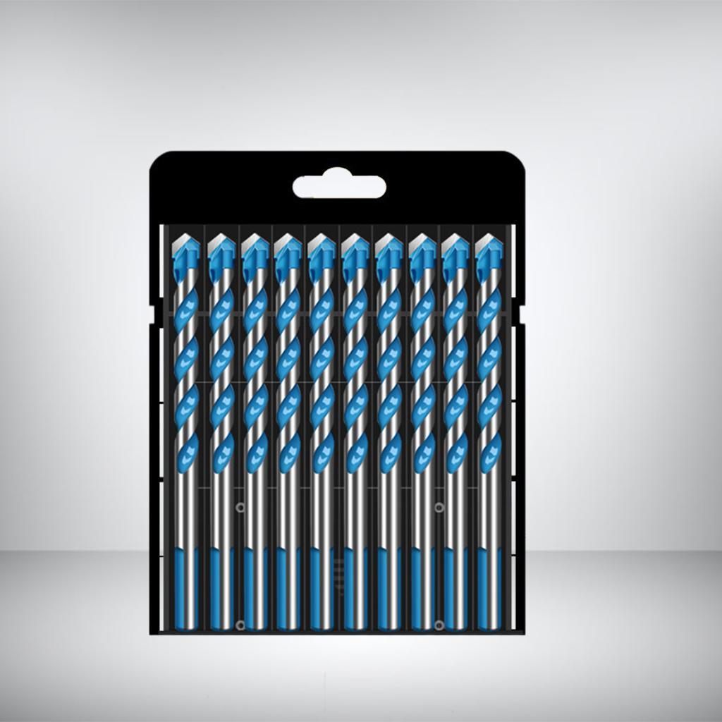 Multifunctional Drill Bits Set Alloy Steel for Porcelain Marble Hole Opener 8mm 10pcs