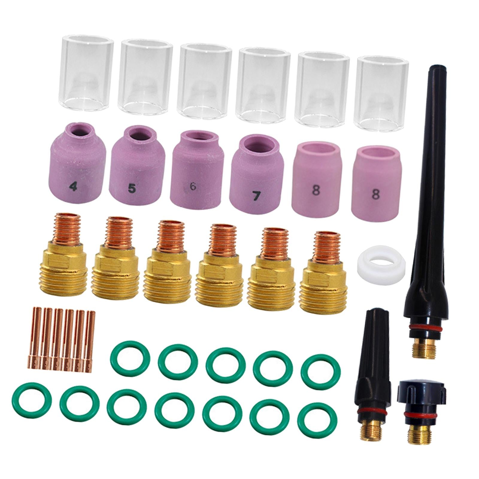 40 Pieces TIG Welding Torch Consumables Accessories for WP-17/18/26 Series