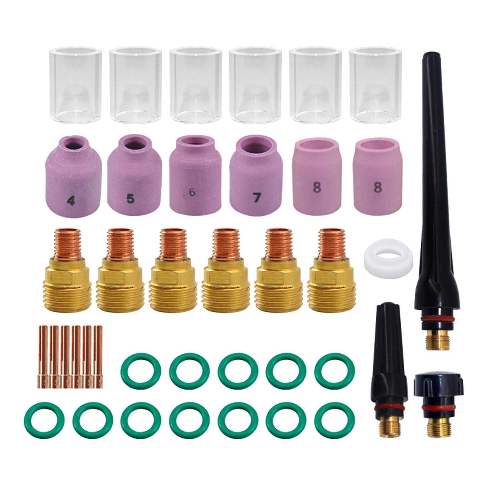 40 Pieces TIG Welding Torch Consumables Accessories for WP-17/18/26 Series