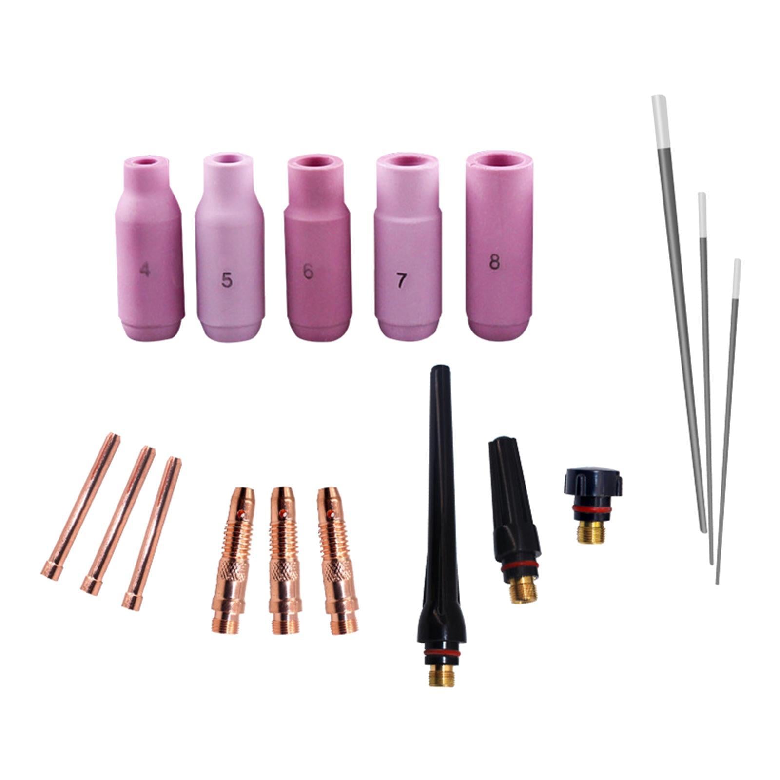 17Pcs TIG Welding Torch Gas Lens Collets Body Accessories for WP-17/18/26