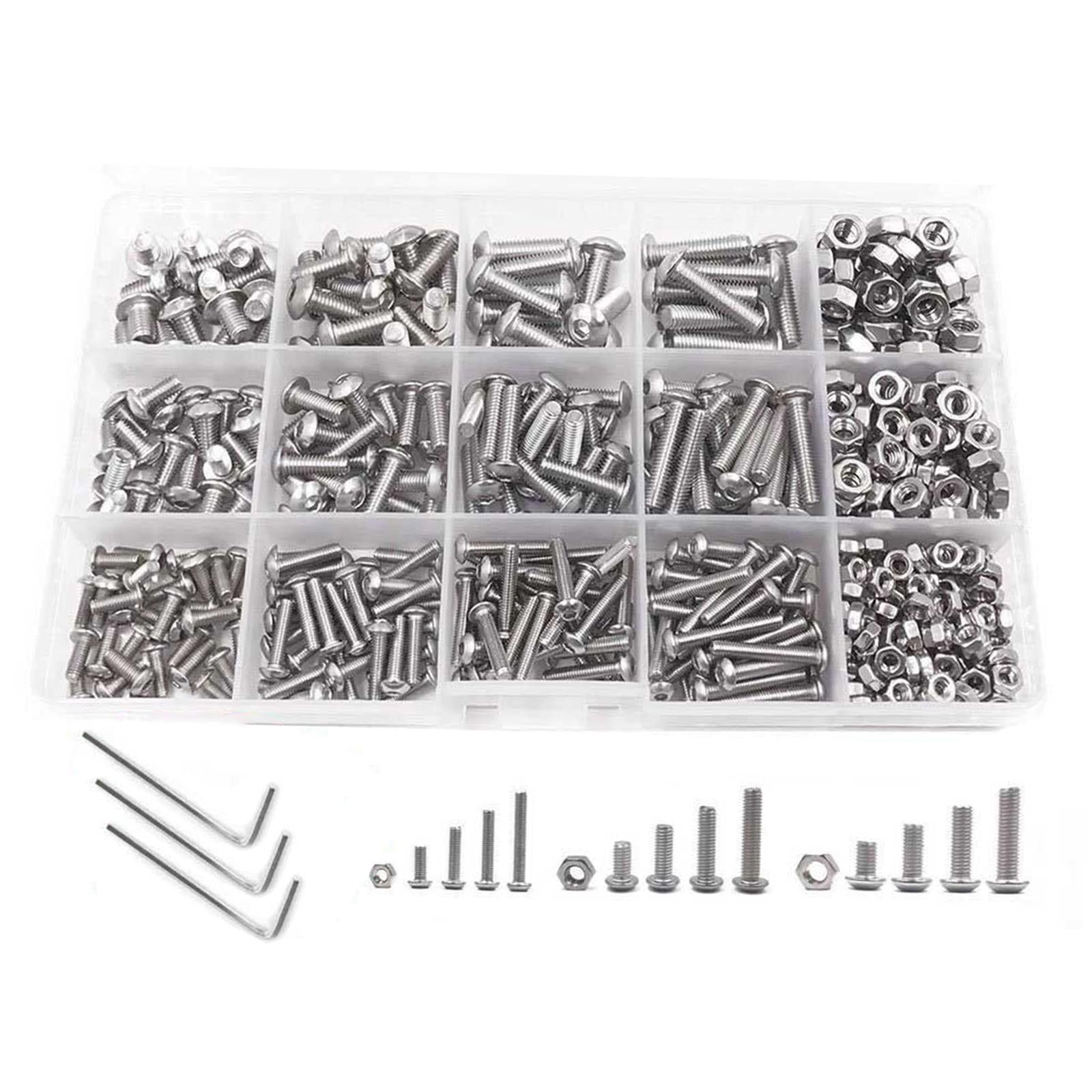 Socket Caps Head Screws Set Fasteners Hardware for DIY Inventions Machinery