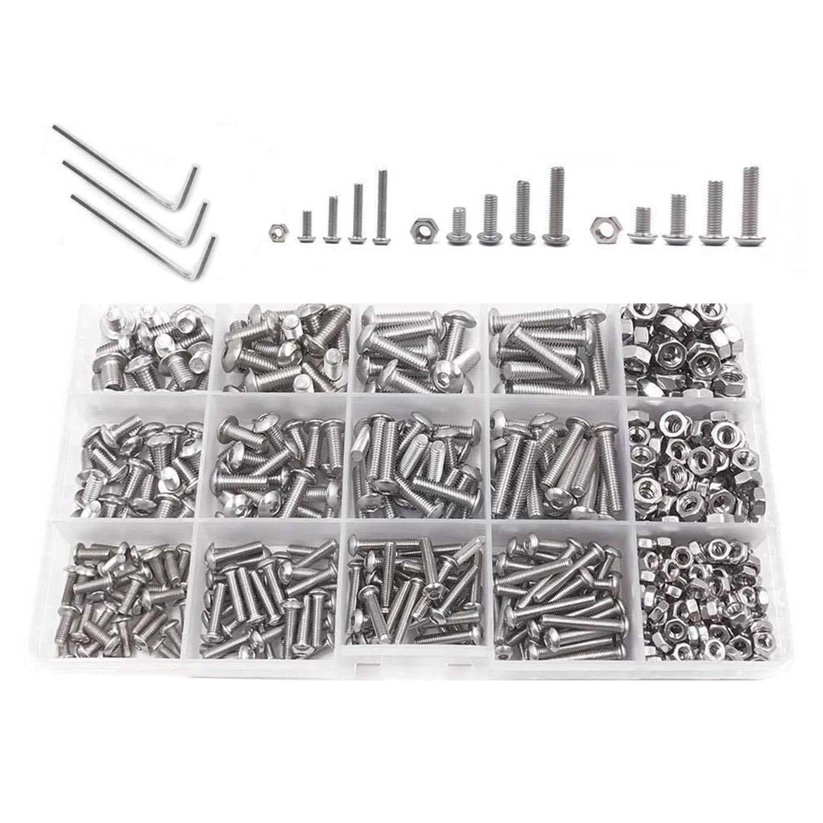 Socket Caps Head Screws Set Fasteners Hardware for DIY Inventions Machinery