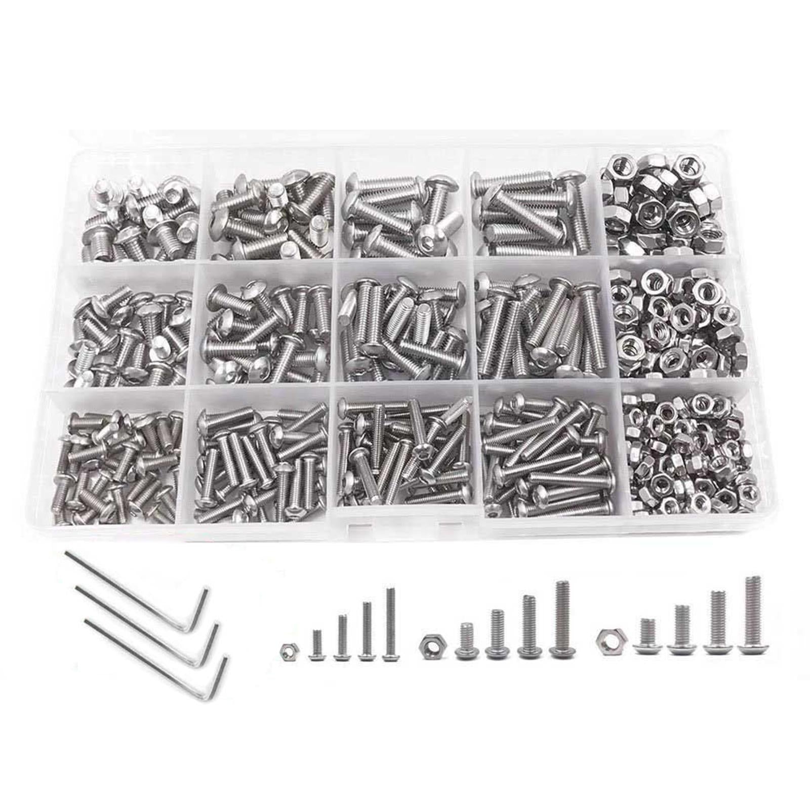 Socket Caps Head Screws Set Fasteners Hardware for DIY Inventions Machinery