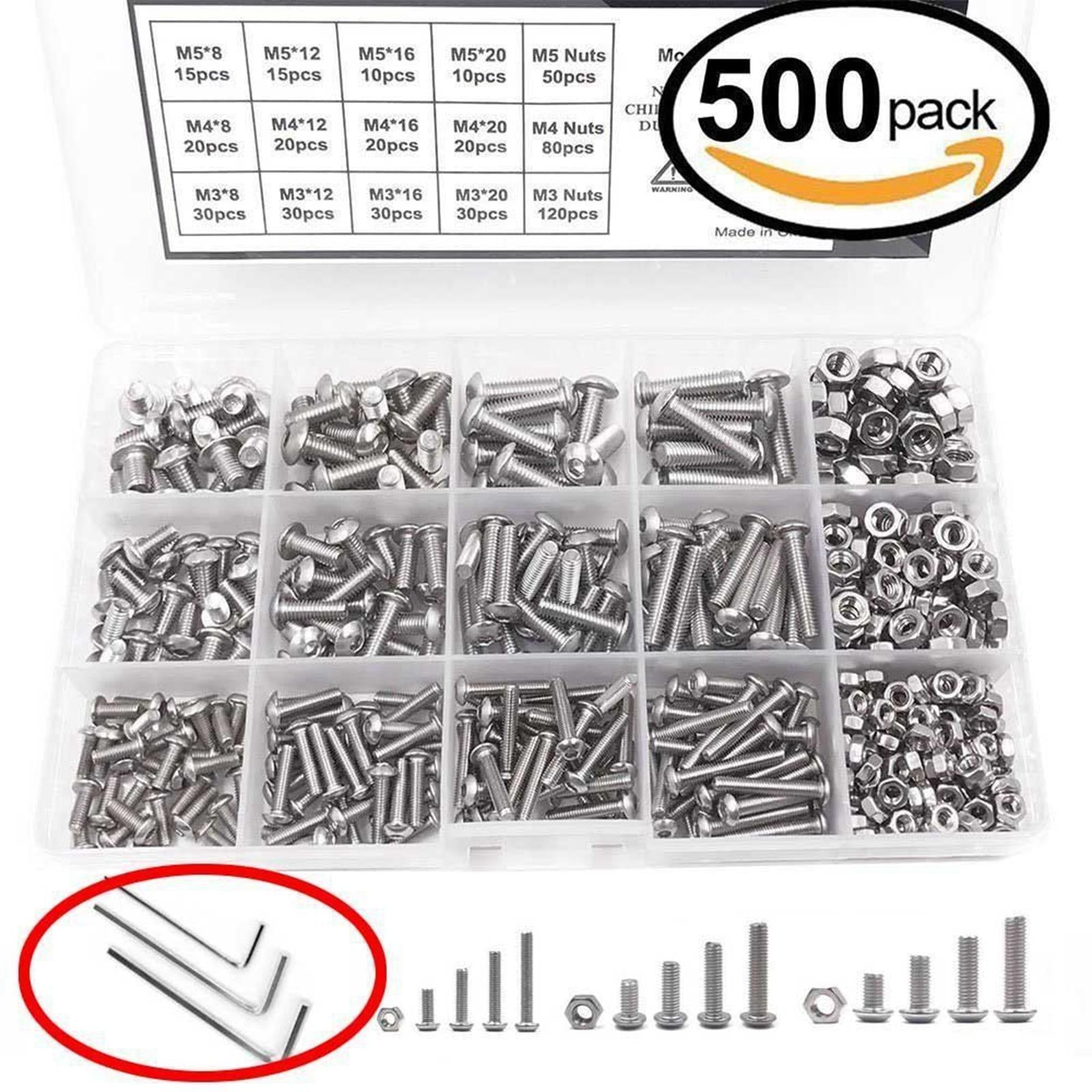Socket Caps Head Screws Set Fasteners Hardware for DIY Inventions Machinery