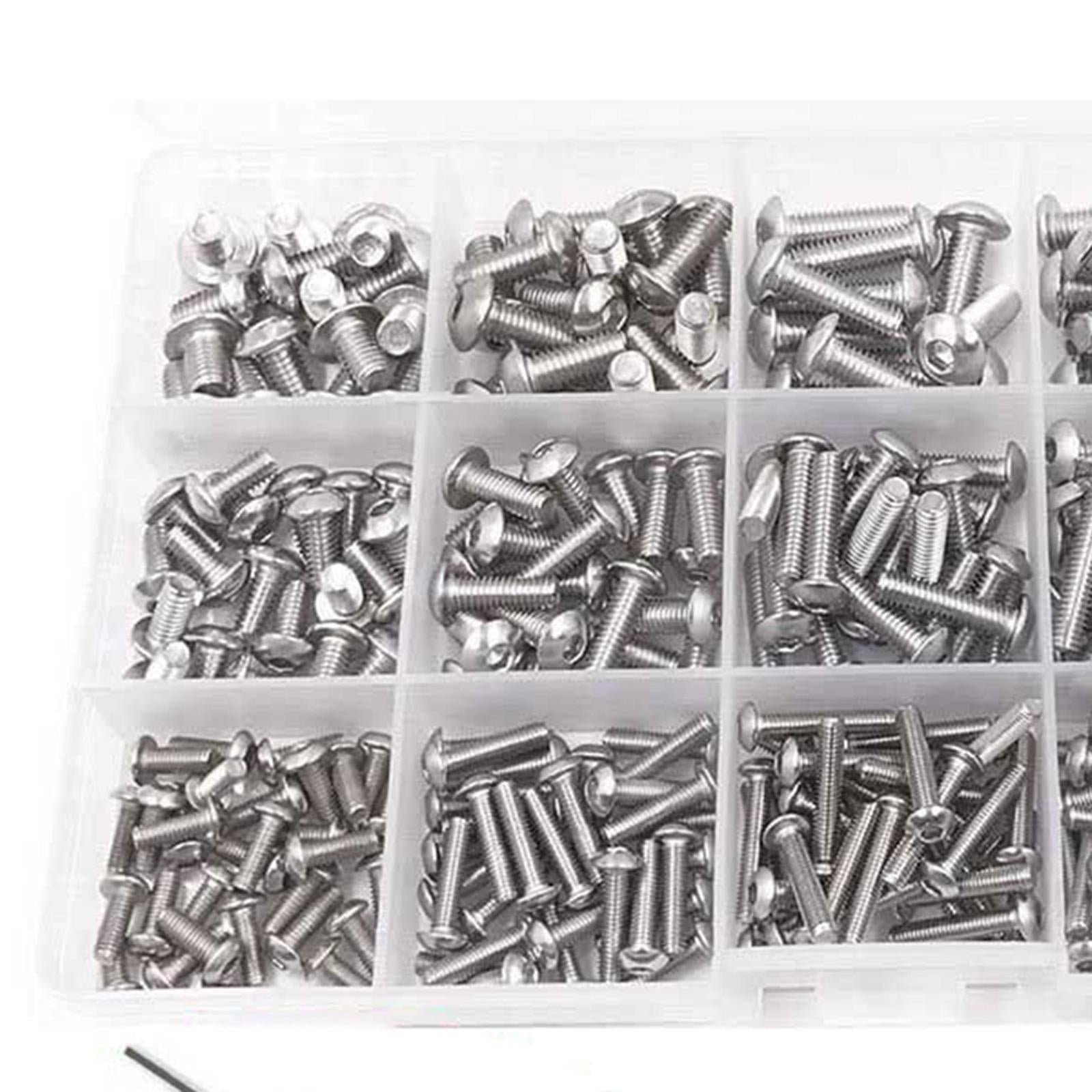 Socket Caps Head Screws Set Fasteners Hardware for DIY Inventions Machinery