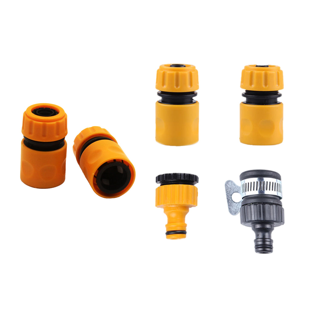 Plastic Garden Hose Pipe Tap Connector Connection Fitting Adapter Fast Joint 2pcs
