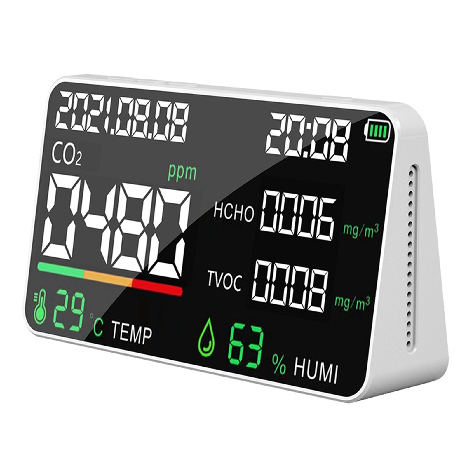 Multi-Function CO2 Meter Gas Detector Measuring Tool for Home Indoor Office White