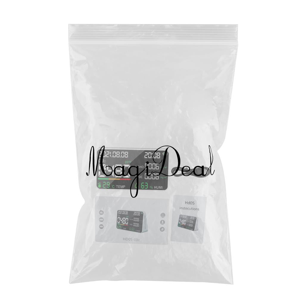 Multi-Function CO2 Meter Gas Detector Measuring Tool for Home Indoor Office White