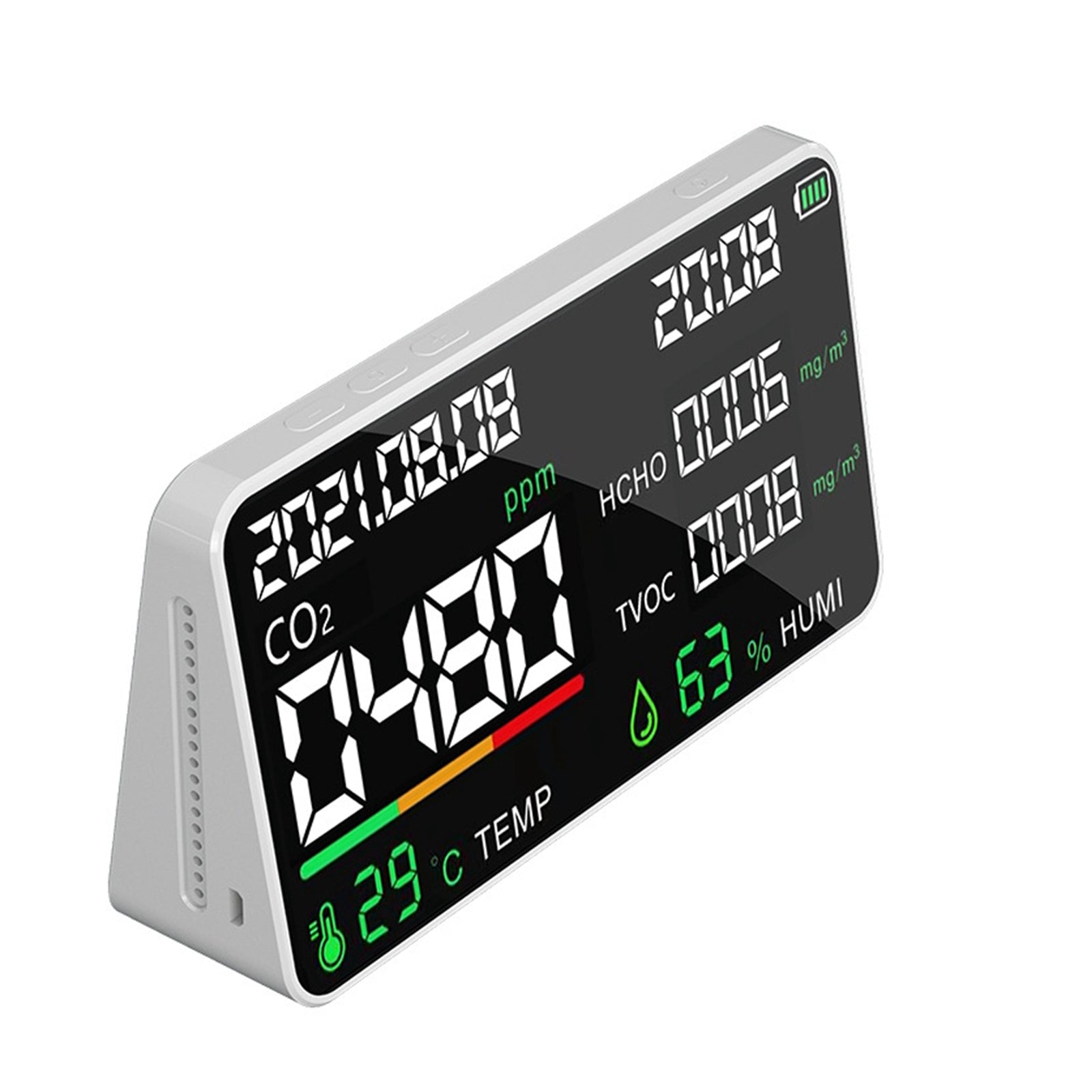 Multi-Function CO2 Meter Gas Detector Measuring Tool for Home Indoor Office White
