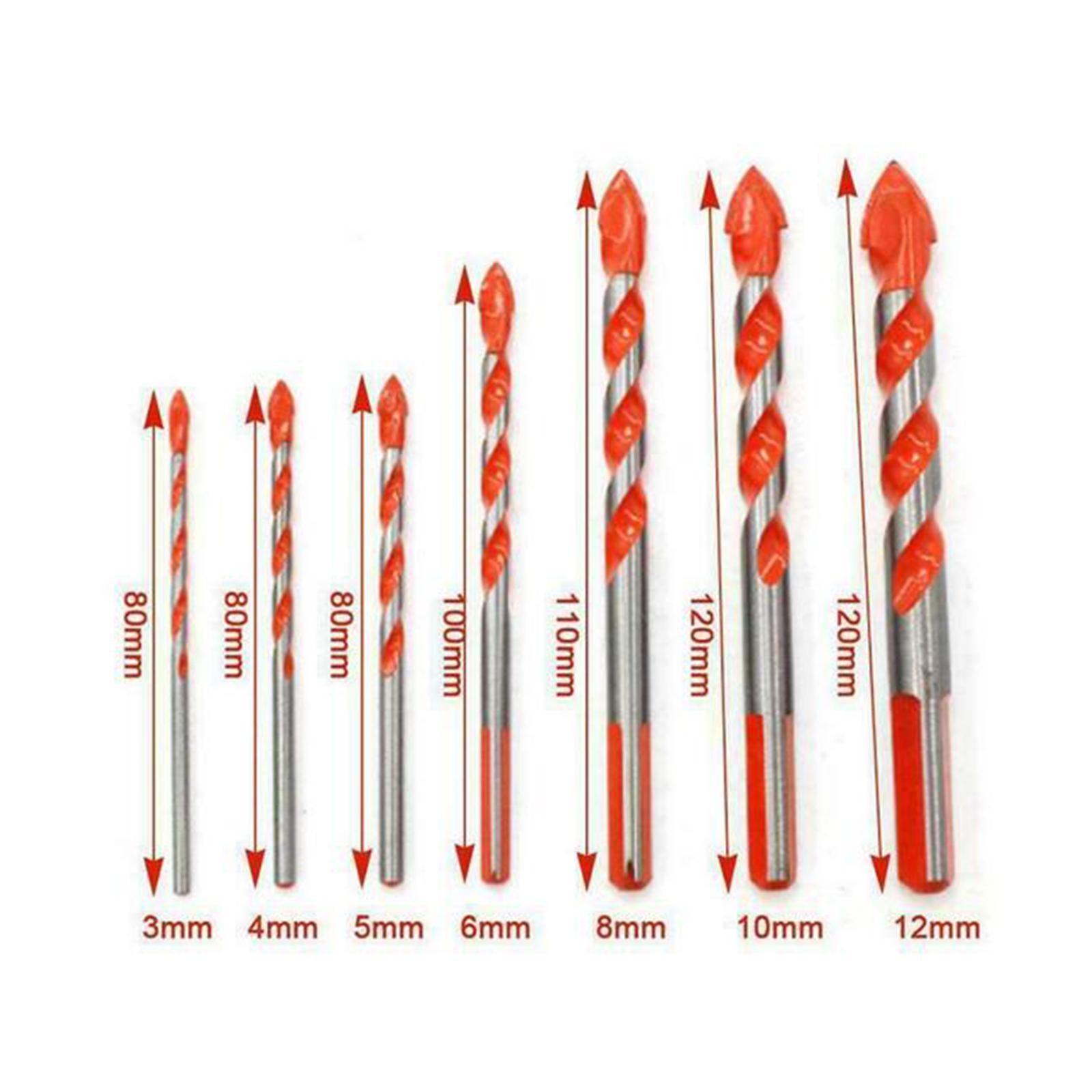 Triangle Drill Bit Set Power Tool Accessories for Brick Tile Hole Opener B