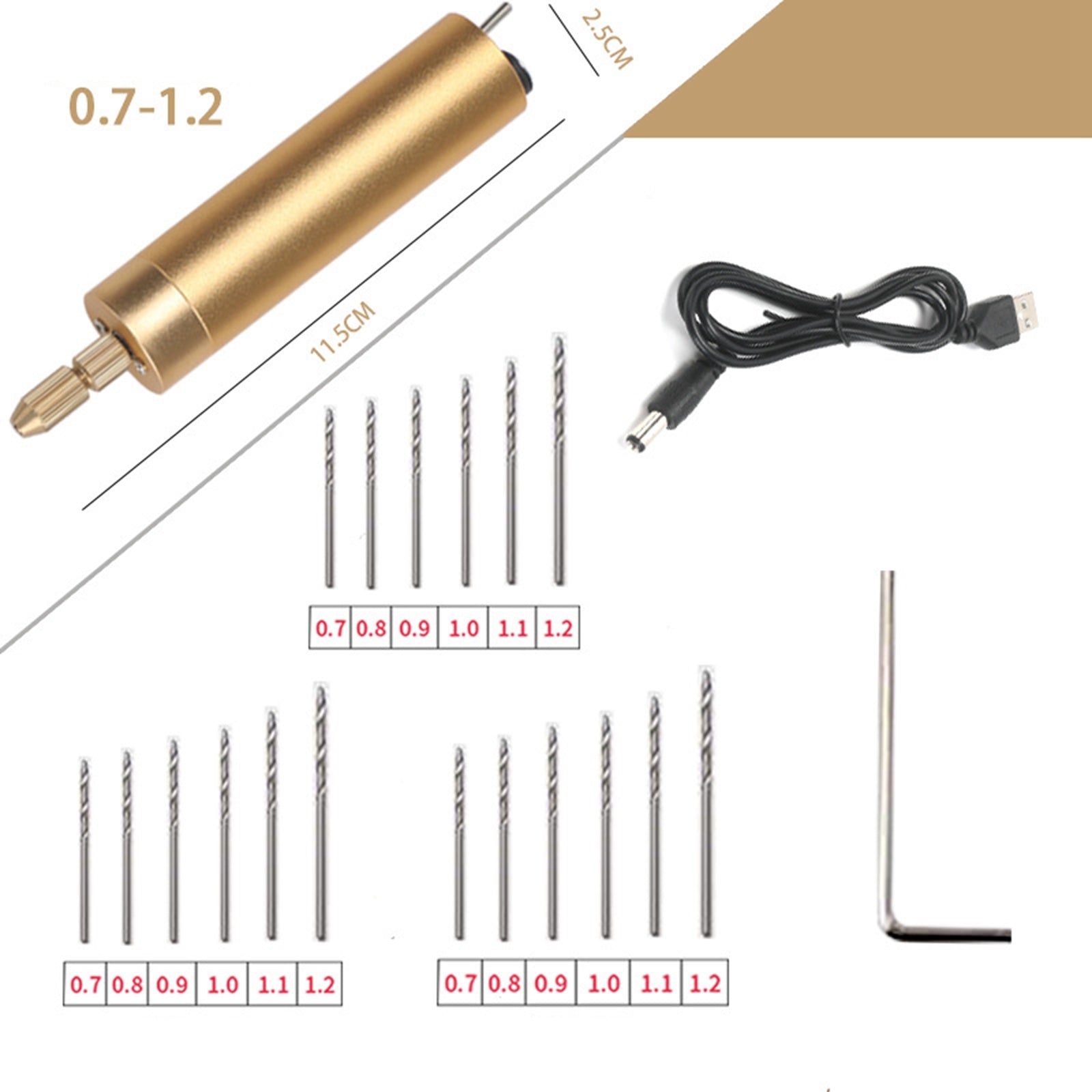 Electric Hand Drill Repair Improvement Rechargeable Multifunction for Travel 18pcs