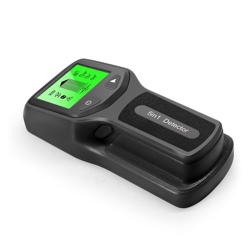 5 in 1 Stud Finder Wood Metal Pipe Wire Wall Sensor Scanner LCD Detector Black