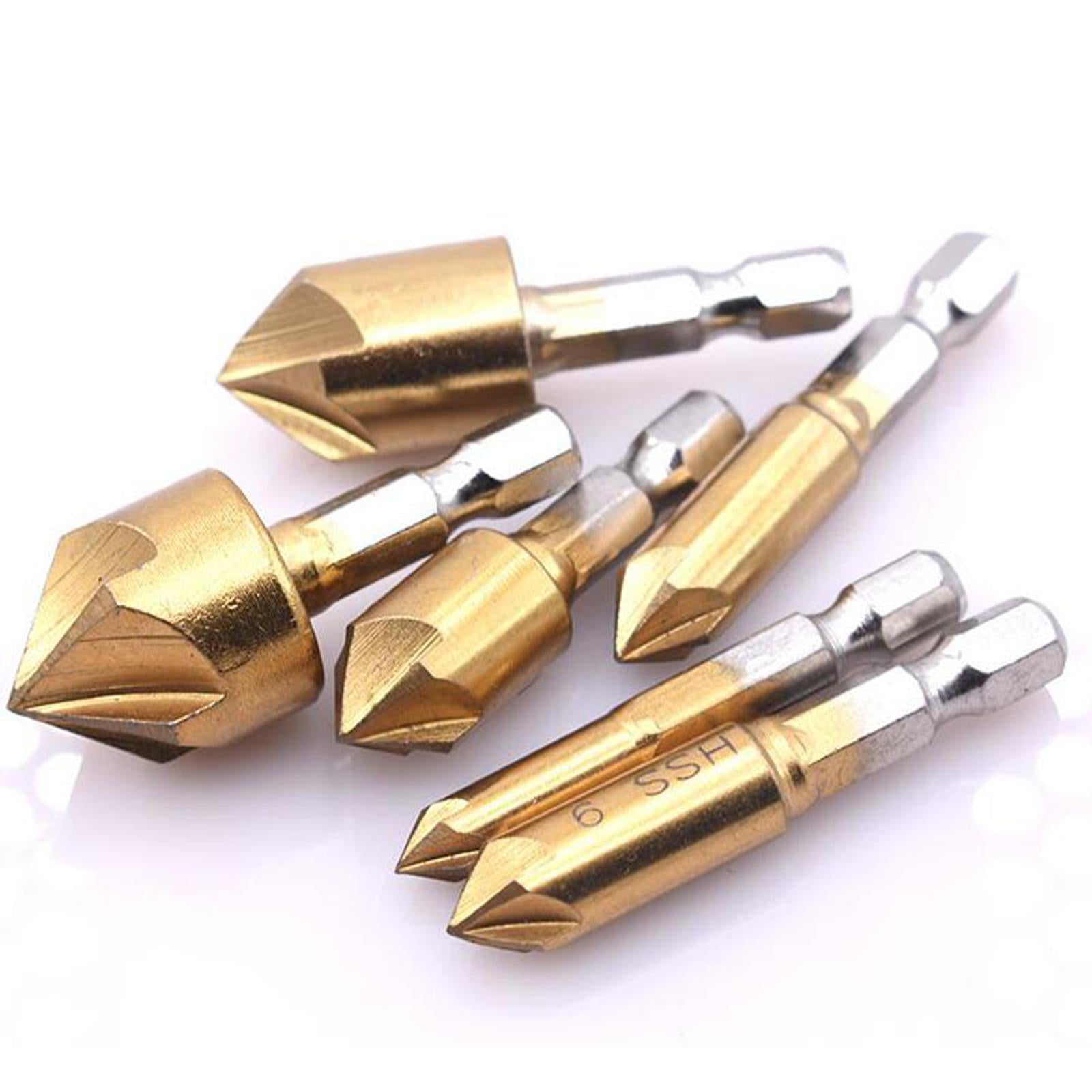 11 Pieces Chamfering Drill Bit for Carpenters Cabinet Furniture Makers