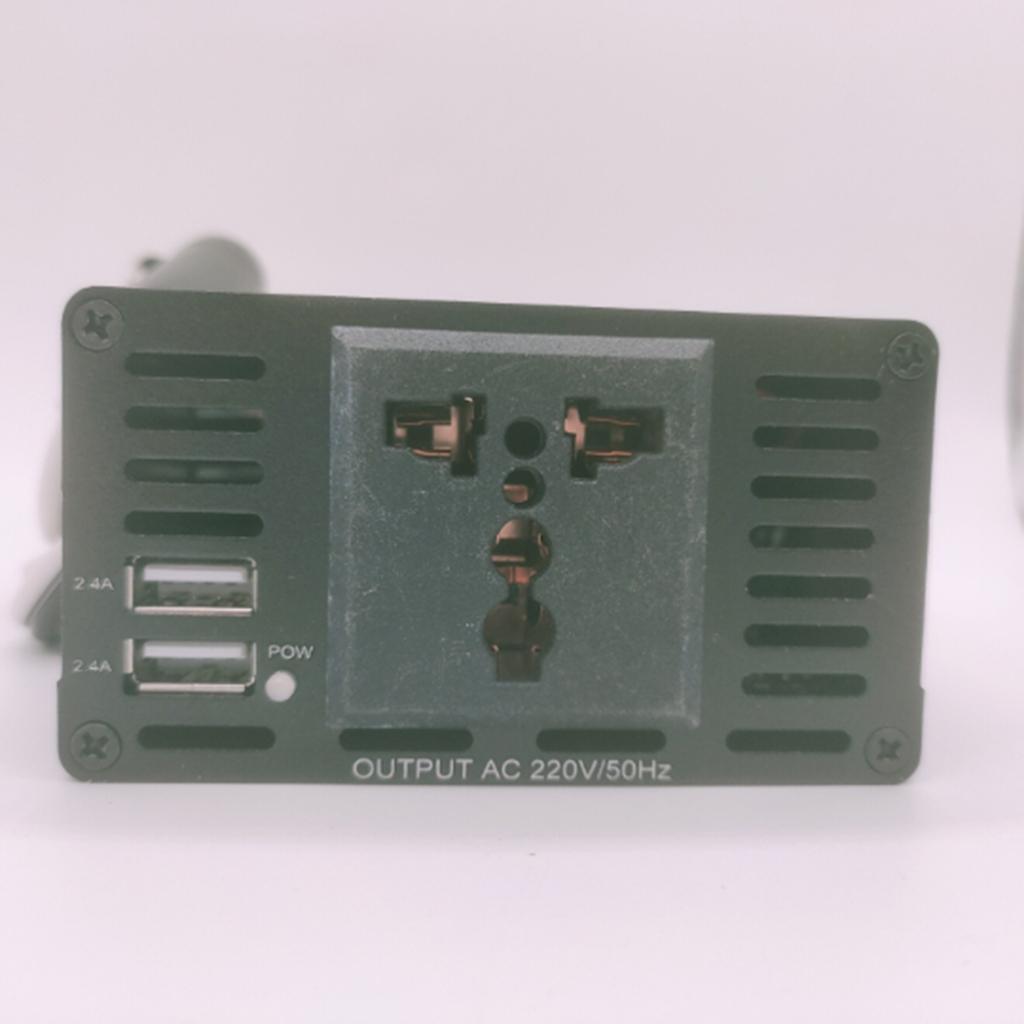 300W Car Power Inverter 12V DC to 220V with 2 USB Port Heat Protection