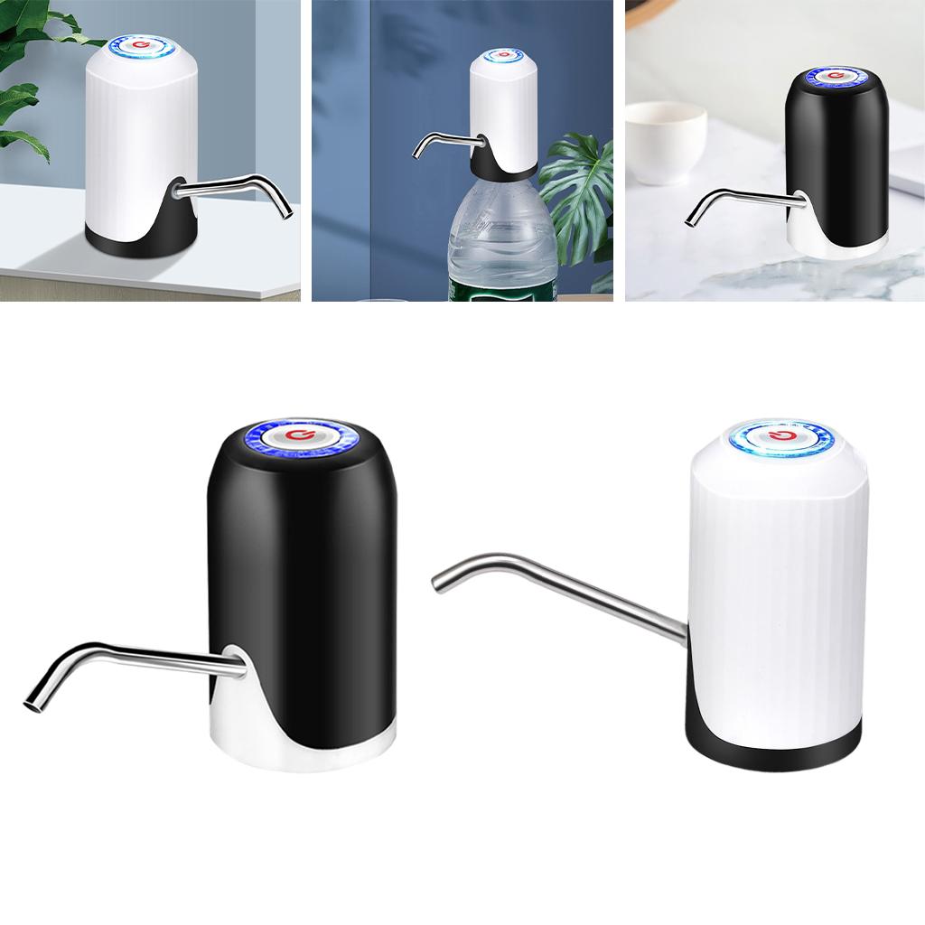 Electric Water Pump USB Rechargeable Gallon Bottle Dispenser Pump Portable White