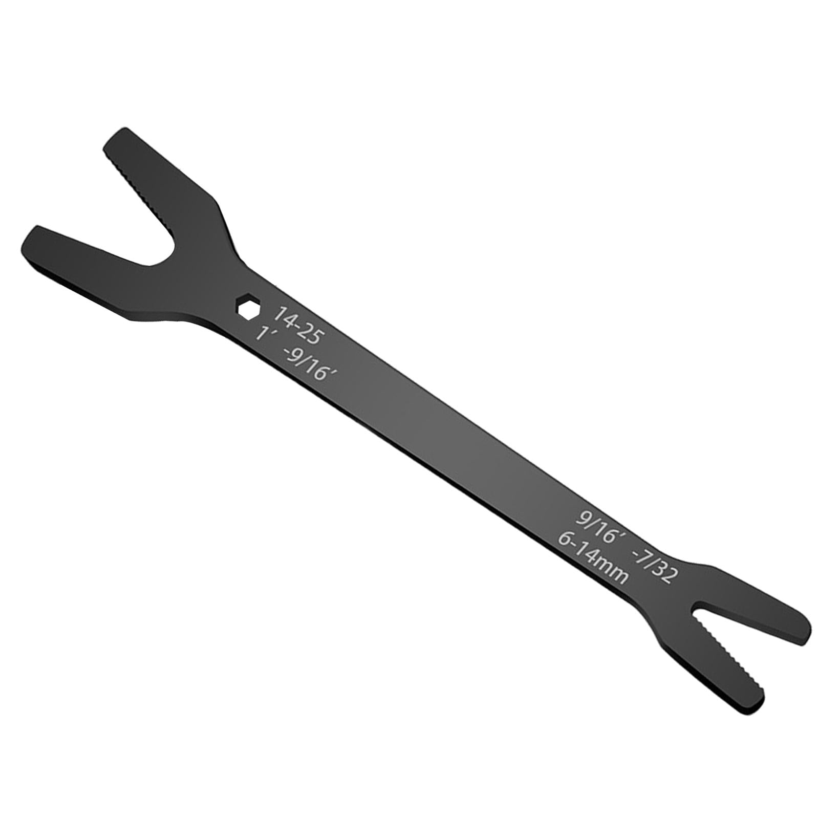 Universal Spanner 6-25mm Steel Double Open Ends for Bike Car Repair Tool Black