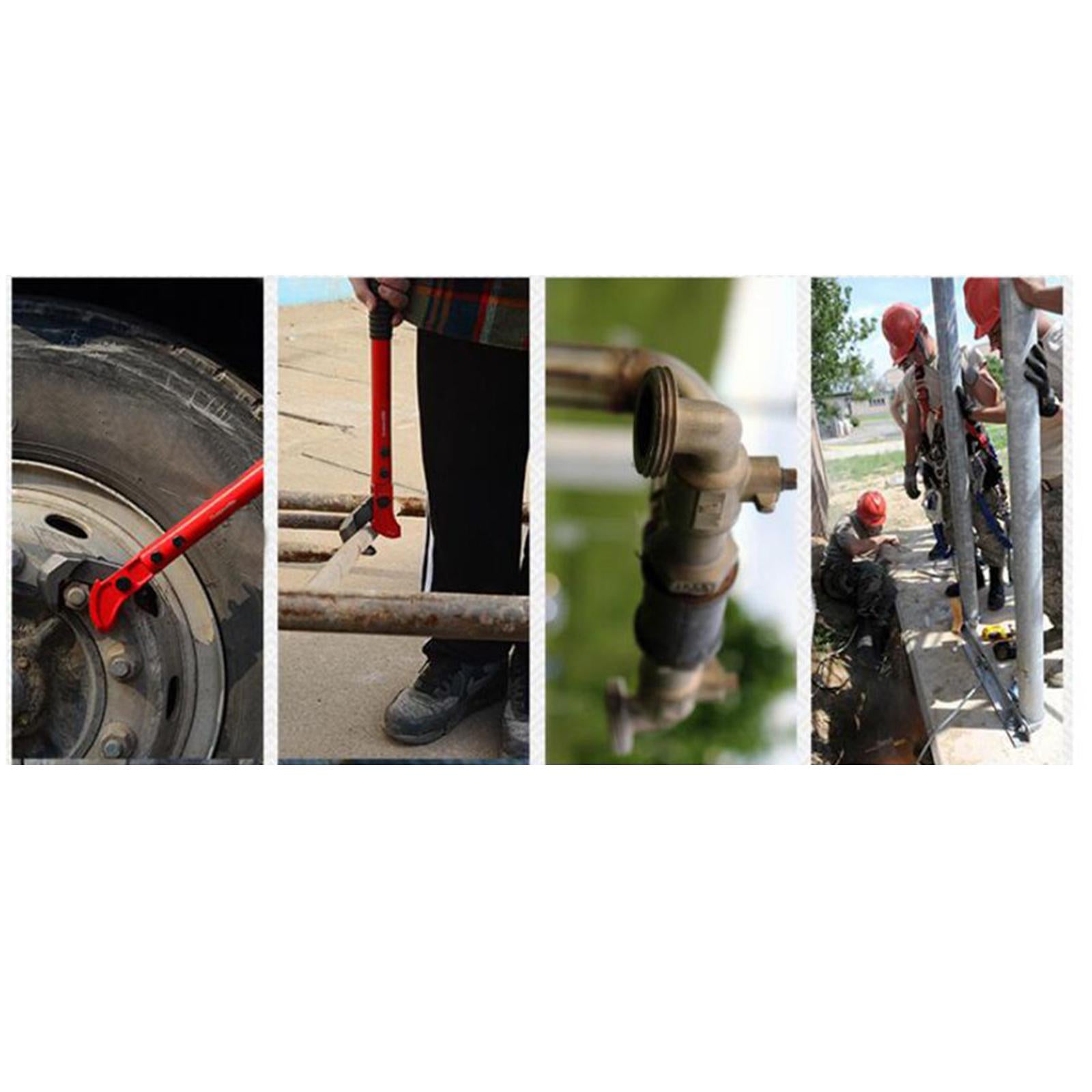 Portable Adjustable Wrench Heavy Duty Grip Spanner Hand Tool for Pipe 18inch